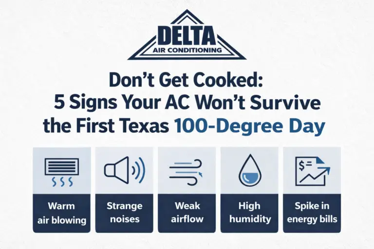 Infographic of the signs your AC needs repair